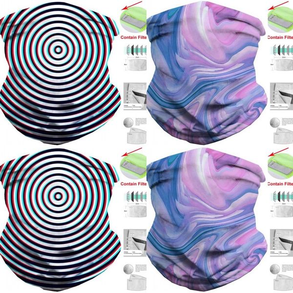 

reusable face mask reusable neck gaiter filter iced silk scarfs protective tools bandanna u.s.a flag skull geometric 7ym d2