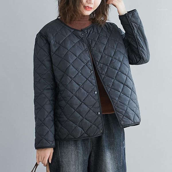 

aransue lightweight cotton padded jacket female short coat 2021 autumn and winter fashionable two side wearing thin, Black