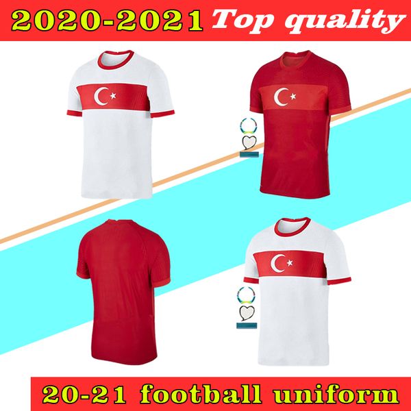 

new turkey soccer jersey nation team 20 21 men home red away white soccer shirt short sleeve football uniforms, Black;yellow