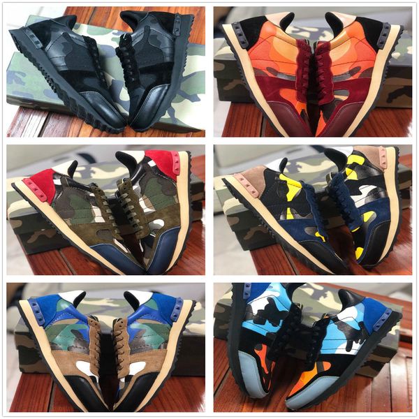

box fashion rivet camouflage sneakers men and women flat shoes ace bowling shoes size 36-45