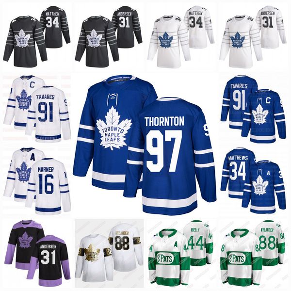 

97 joe thornton toronto maple leafs 2020 91 john tavares auston matthews simmonds mitch marner boyd andersen rielly william nylander jersey, Black;red