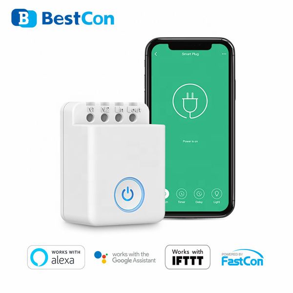 4st/set BroadLink Bestcon MCB1 DIY Wifi Switch Trådlös Smart Home Automation Relay Module Controller för Google Home Light Timer