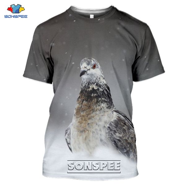

animal bird pigeons 3d print shirts oversized horror plus size men clothing