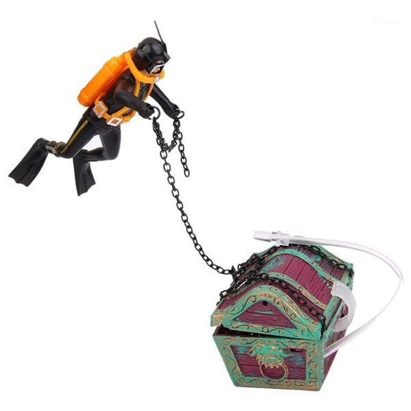 

decorations treasure diver decoration for aquarium fish tank black1