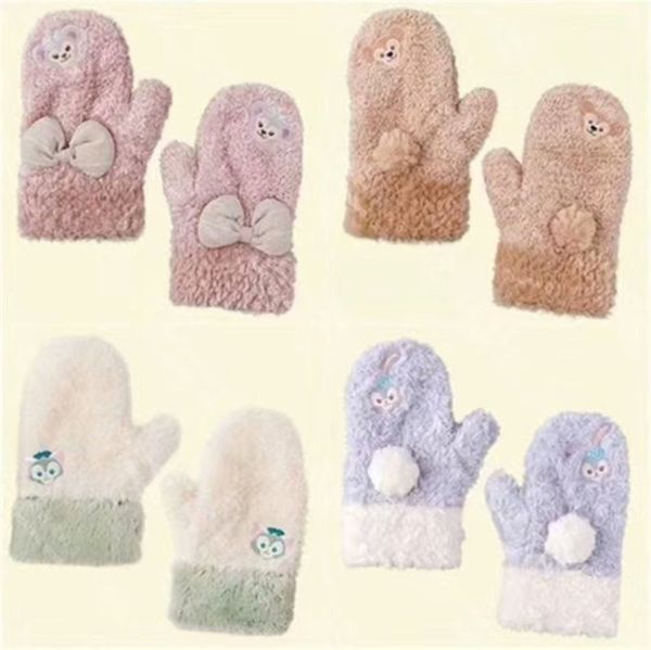 

cartoon duffy shirley maytoni cat cute ballet rabbit plush warm gloves women riding windproof, Blue;gray