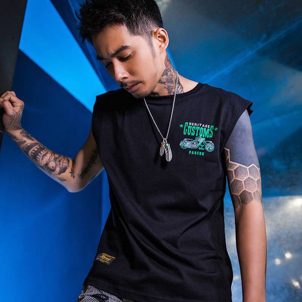 

men hip hop tank casual summer fashion print sleeveless shirts male clothing fitness sportwear tank funny tanks males, White;black