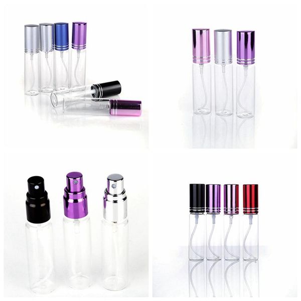 

10m mini metal spray perfume bottle travel refillable empty glass essential oil atomizer aluminum refillable bottles