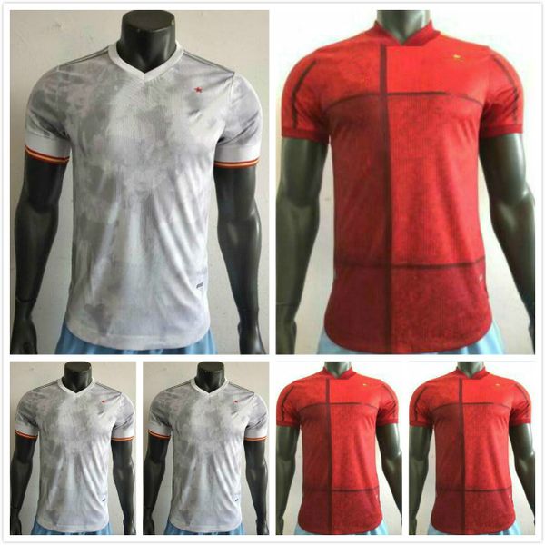 

20 21 player version spain fans pre match training asensio ramos morata soccer jerseys 2020 espana goalkeeper camisetas football shirts kit, Black;yellow