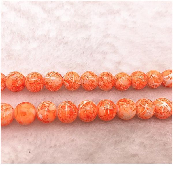 

wholesale 4/6/8/10mm double colored glass beads loose spacer beads painted charm for jewellery making diy bracelet&neck jllaef