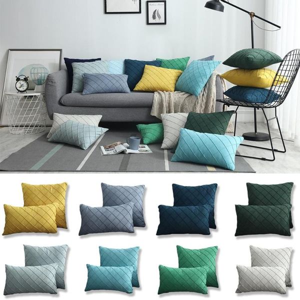 

meijuner printed 30x50cm/45x45cm pillowcase nordic suede plaid car cushion covers home decorative case protector meijuner422 pillow case