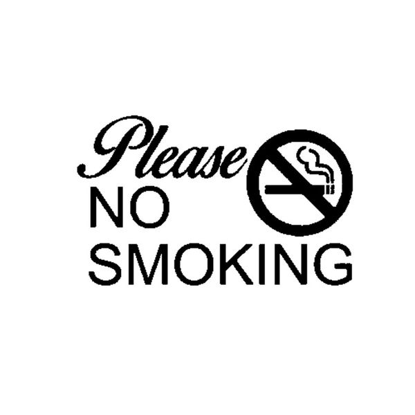 

15.5cm*9.5cm fashion please no smoking friendship hints vinyl decoration car sticker decal black silver c15-1324