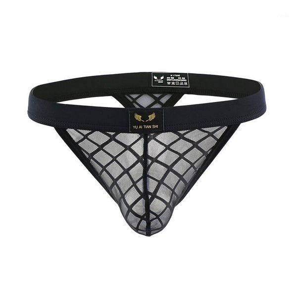 

underwear jockstrap briefs cueca male panties g string and thongs gay men underwear jocks mesh men grid penis1, Black;white