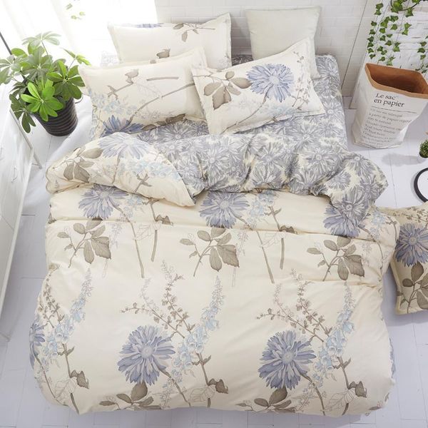 

floral bedding set pastoral style ocean of flowers duvet cover set bed sheet pillow case housse de couette home textile1