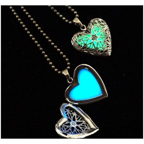 

fashion hollow square tree of life heart luminous bead pendant love cube luminous box necklace for women with s wmtfvj lihuibusiness, Silver