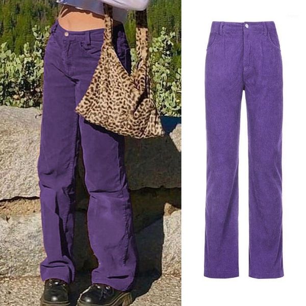 

women low waist velvet long pants solid color ribbed striped straight trousers d08e1, Black;white