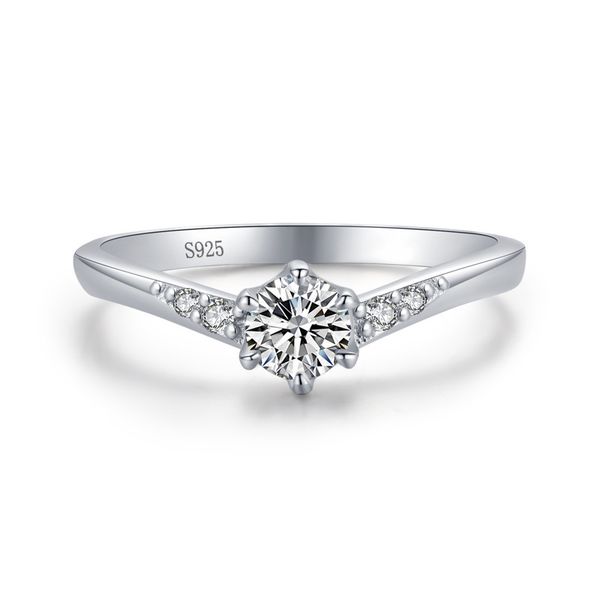

the s925 sterling silver ring female european and american niche design light luxury show advanced simulation diamond ring fashion joker han, Golden;silver