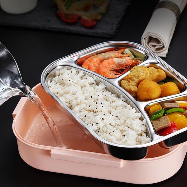 

insulated lunch box with compartments 304 stainless steel japanese bento box food storage box picnic tableware for microwave h bbynrr