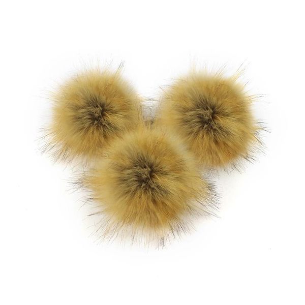 

1 pcs false hairball hat pom pom handmade diy artificial ball wholesale cap accessories faux fox fur pompom wit qylwle