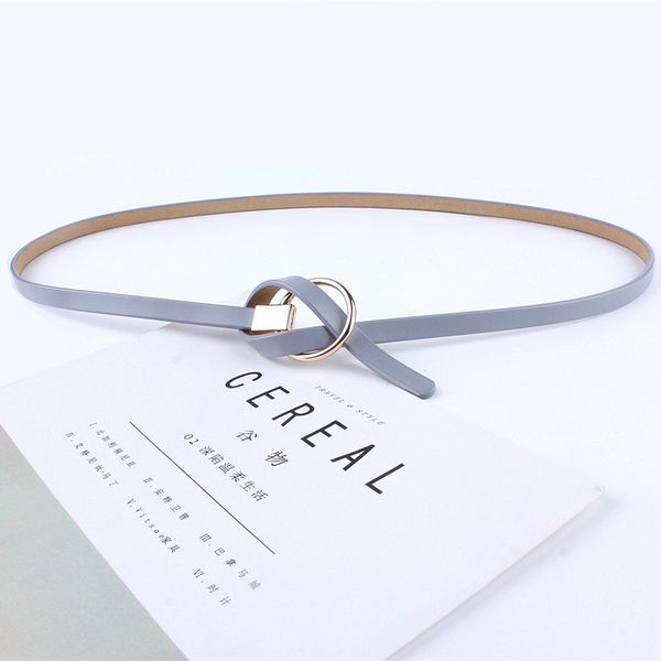 

simple no hole round buckle women fashion leather belt with fine skirt decoration dress sweater knot, Black;brown