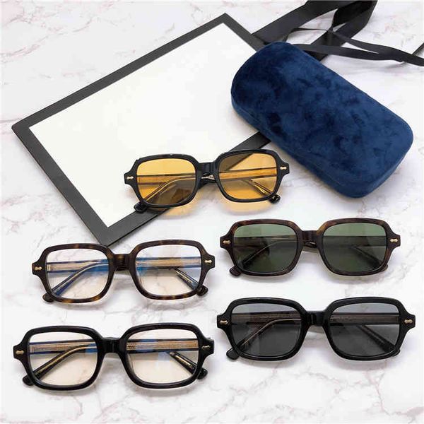 

75% off high version 2022 g family plate square women's ins net red same type gg0072 sunglasses small face, White;black