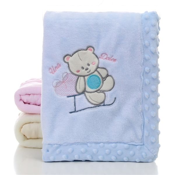 

baby blanket cute cartoon autumn soft newborn stroller bedding cover blankets winter warm child throwing quilts y201009