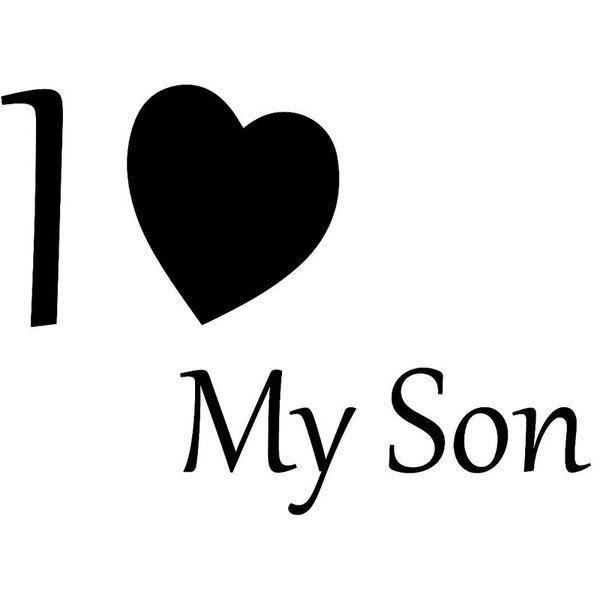 

17.8cm*12.8cm i love my son car truck window vinyl decal car stickers motorcycle decorating stickers black sliver c8-0918