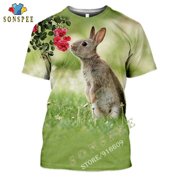 

hunting animal hare cute rabbit summer anime 3d print shirts funny oversized funny men clothing