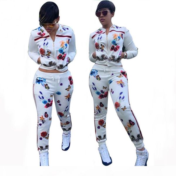 

casual color rose butterfly printing suit, Gray