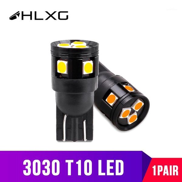 

hlxg t10 w5w led wedge parking bulbs car dome reading lamps non-polar interior light 1200lm 12v 24v white amber bulbs for cars1