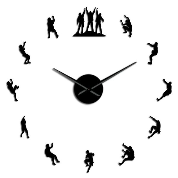 

climbers 3d diy wall clock frameless large wall clock apartment decorations mute mirror wall stickers climbing lovers watch qylulo mywjqq