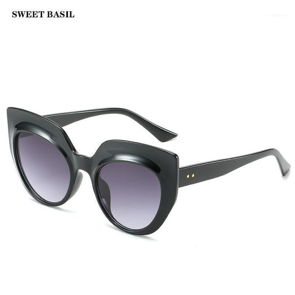 

sweet basil luxury sunglasses women cat eye designer gradient sun glasses goggles men leopard sunglass big frames eyewear1, White;black