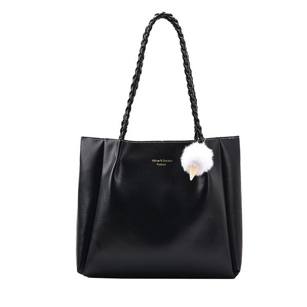 

cross body women's twist braid large capacity shoulder bag hair ball pendant 2021
