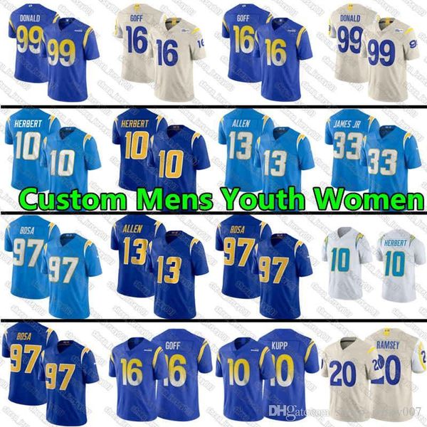 

custom mens 99 aaron donald jersey 16 jared goff todd gurley ii los angeles ram jersey 20 jalen ramsey jerseys 17 robert woods, Black;red