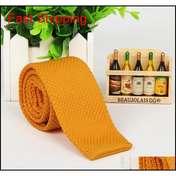 

solid color fashion knitted tie flat end necktie neck ties wrap for men women christmas gi qylcke queen66, Blue;purple