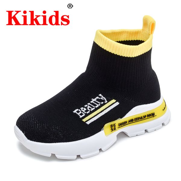 

kid shoes 2020 new children shoes toddler boys girls sneakers mesh breathable fashion casual soft kid shoes size 21-37 q0112, Black