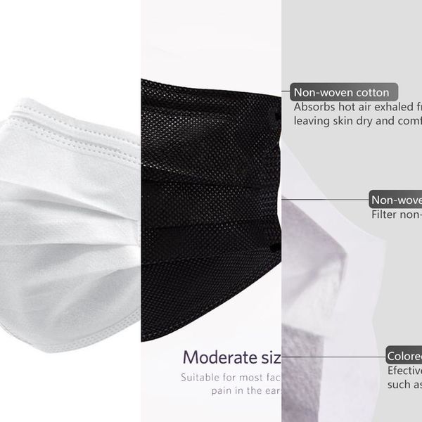 

thick masks adults pink 50factory black disposable face salon labor protection facemask to prevent s 26wv