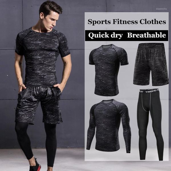 

running sets m-4xl men's gym basketball training tracksuit tight sport suit fitness jogging sportswear exercise clothes1, Black;blue