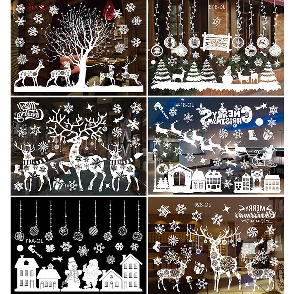 

santa decorative christmas window wall claus merry stickers home decor bedroom living room removable white decal