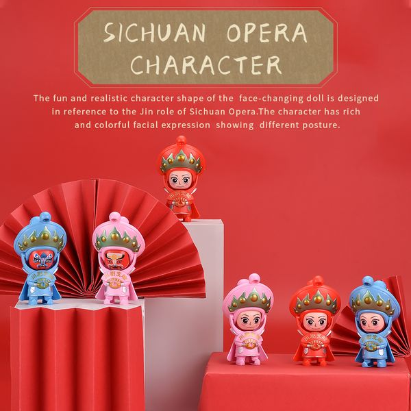 

2020 chinese style traditional culture educational toy sichuan opera face changing dolls classic toy for kid to play