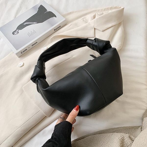 

hocodo fashion shoulder bags for women 2020 solid color ladies handbag pu leather dumpling type women bags purses