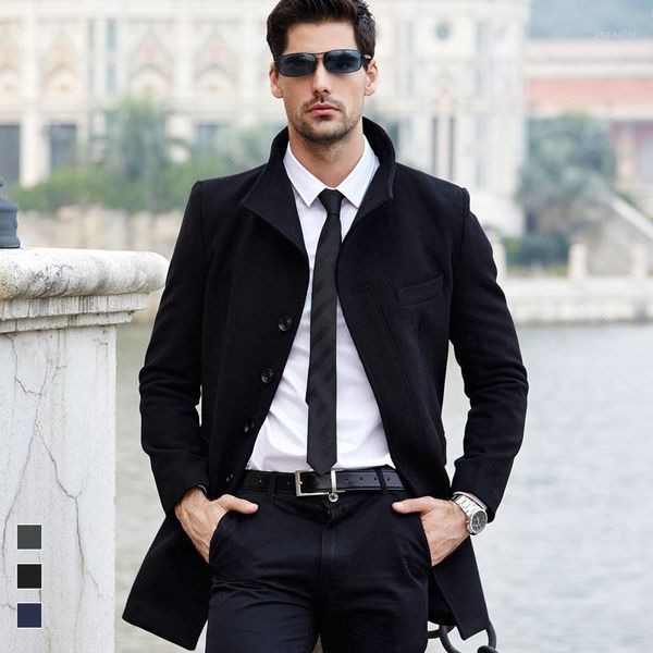 

new winter wool coat long thick woolen coats outerwear1, Tan;black