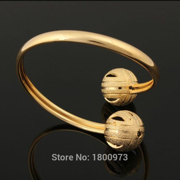 

gold ball bangle gold color fashion jewelry for usa middle east women men unlsex, Black