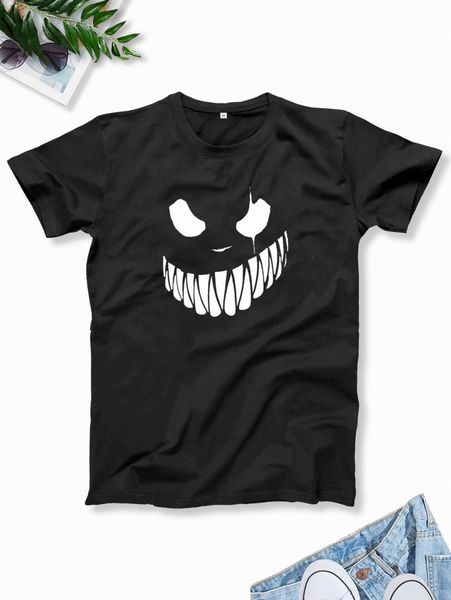 

men cartoon graphic short sleeve tee a1c0#, White;black