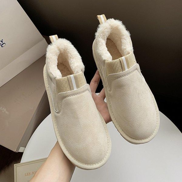 

теплые и бархатные снежные сапоги женские туфли зима 2020 новый хлопчатобумажные хлопковые ботинки толстые косыми женские ботинки студентов, Black