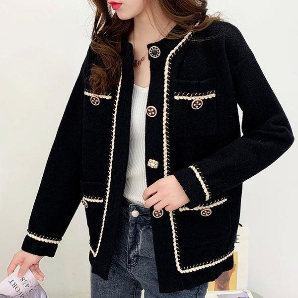 

zoki autumn women thin coat long sleeve breasted single korean soft fashion button wool jacket white black casual ladies clothes1