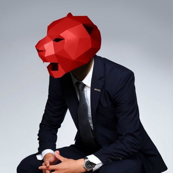 

cosplay 3d leopard diy costume jaguar toy paper craft model mask christmas halloween prom party gift