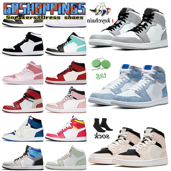 

wholesale jumpman 1 1s basketball shoes mens womens high og jorden sneakers mid light smoke grey hyper royal barely orange court purple