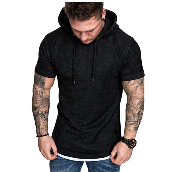 

design new sleeveless custom hoodies for men, Black