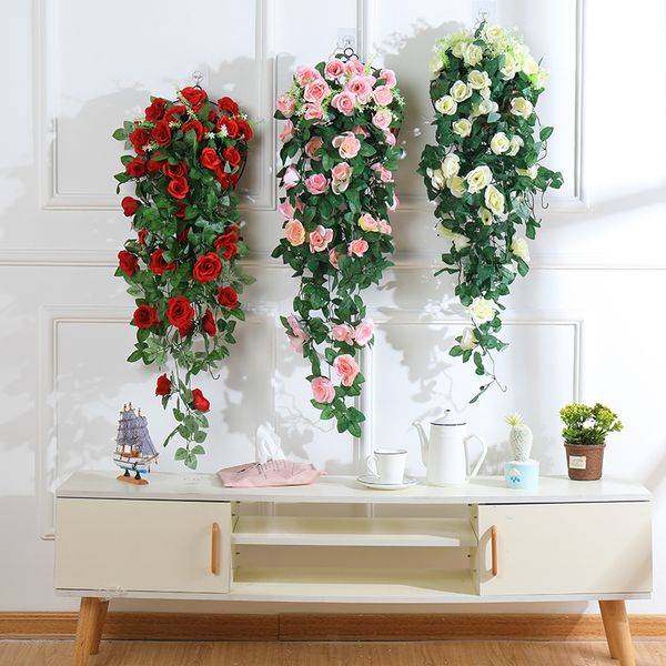 

rose artificial wall flowers 2pcs wedding centerpieces low price clearance romantic valentine home decoration accessories 1026