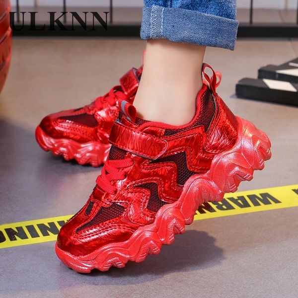 

boys' sneakers 2020 autumn girls travel summer mesh large children's red breathable casual running shoes size 27-37 leather eva t2, Black;red